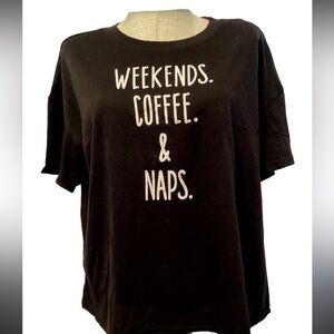 Weekend Coffee & Naps Black Graphic Tee